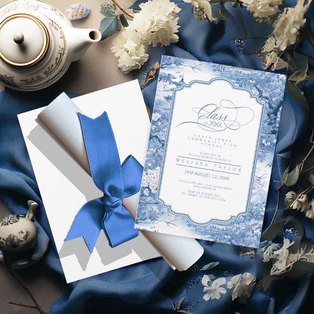 Porcelain-Inspired Chinoiserie Pattern ID1098 Invitation (Creator Uploaded)