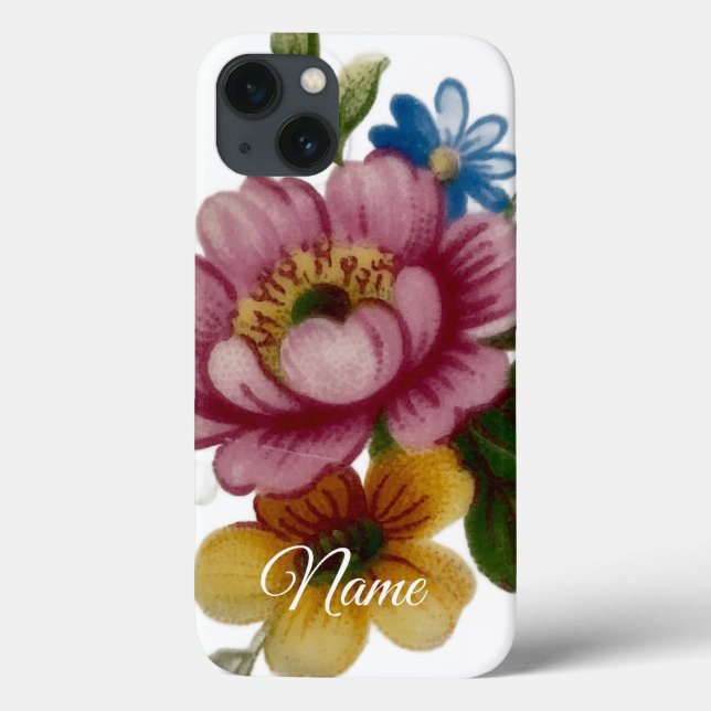 Porcelain Inspired Floral Case-Mate iPhone Case (Back)