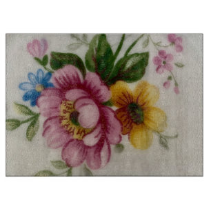 Porcelain Inspired Floral Cutting Board