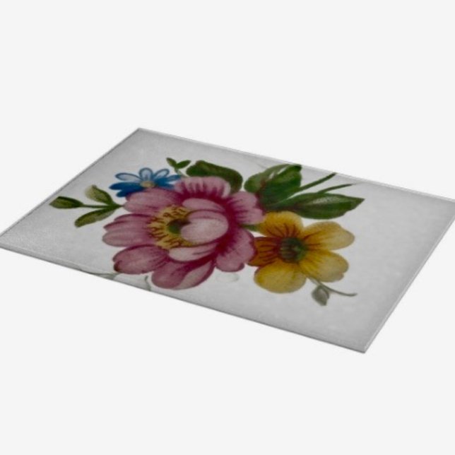Porcelain Inspired Floral Cutting Board (A beautiful cutting board for practical, stylish, and perfect for your kitchen or a gift. )