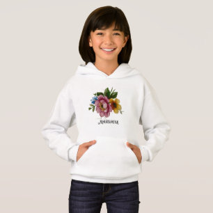 Porcelain Inspired Floral Hoodie