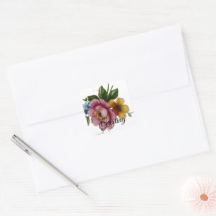 Porcelain Inspired Floral Sticker