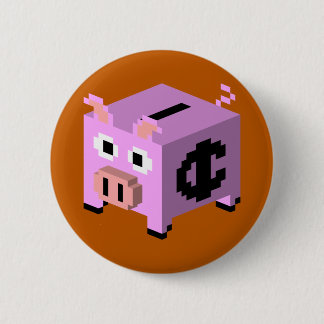 Porcelain Pork 6 Cm Round Badge