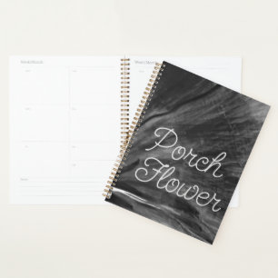 Porch Flower / Black and White / Planner