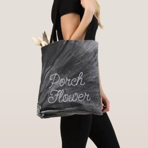 Porch Flower / Black and White / Tote Bag