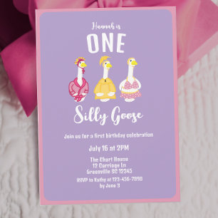 Porch Goose First Birthday Invitation