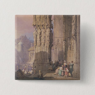 Porch of Regensburg Cathedral 15 Cm Square Badge