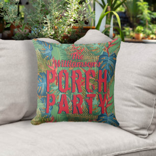 Porch Party Tropical Pattern Cushion