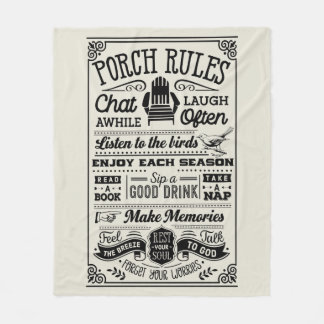 Porch Rules  Fleece Blanket