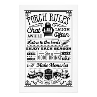 Porch Rules  Photo Print