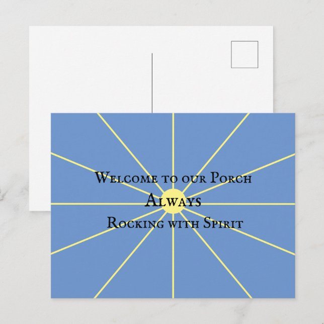 Porch Spirit Variation | Blue | Postcard (Front/Back)