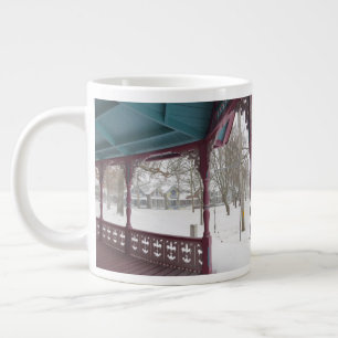 Porch View on a Snowy Day - Martha's Vineyard Large Coffee Mug