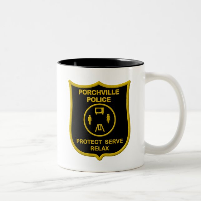 Porchville Police Two-Tone Coffee Mug (Right)