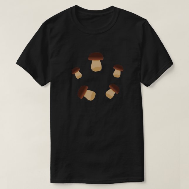 Porcini Boletus edulis Mushrooms T-Shirt (Design Front)
