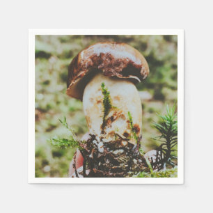 Porcini Mushroom in Swedish Forest Napkin