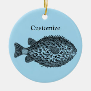 Porcupine blowfish Thunder_Cove Ceramic Ornament