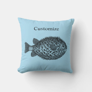 Porcupine blowfish Thunder_Cove Cushion