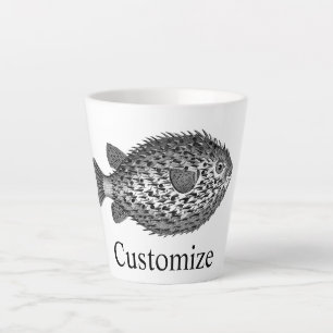 Porcupine blowfish  Thunder_Cove  Latte Mug