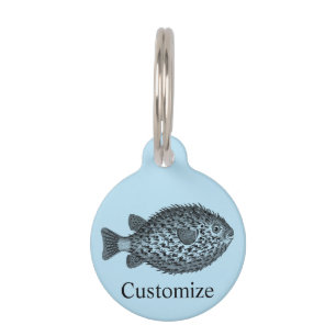 Porcupine blowfish Thunder_Cove Pet Tag