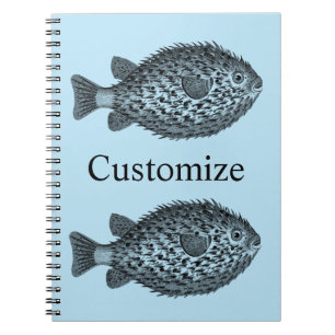 Porcupine blowfish Thunder_Cove Place Card Hold Notebook