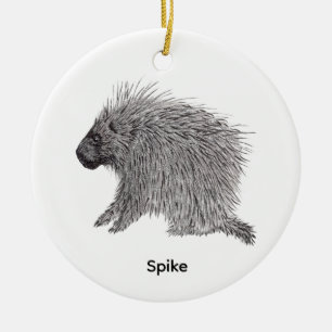 Porcupine Ceramic Ornament