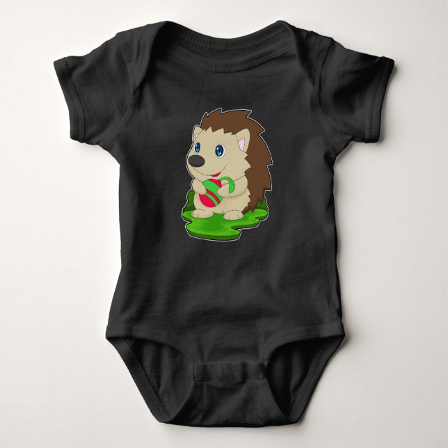 Porcupine Christmas Christmas ball Baby Bodysuit (Front)