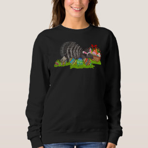 Porcupine Easter Egg Hunting Bunny Porcupine Easte Sweatshirt