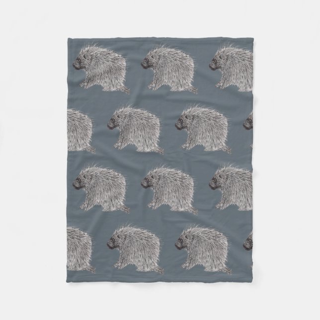 Porcupine Fleece Blanket (Front)