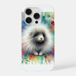 Porcupine in a Tranquil Forest 210624AREF125 - Wat iPhone 15 Pro Case