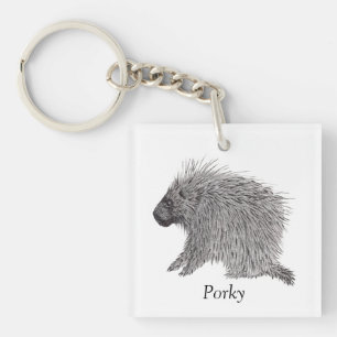 Porcupine Keychain