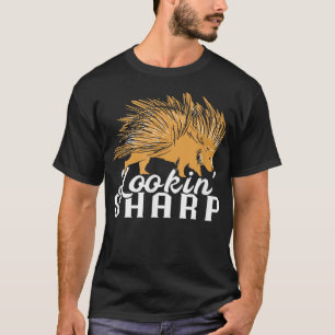 Porcupine Looking Quill Pig Rodent Nature Animal  T-Shirt