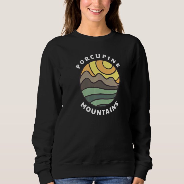Porcupine Mountains Michigan MI Porkies Vacation S Sweatshirt (Front)