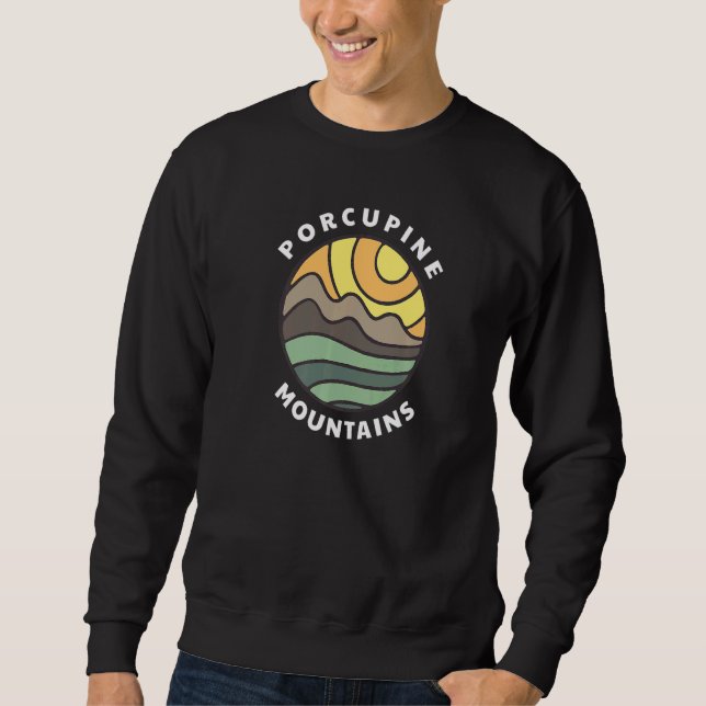 Porcupine Mountains Michigan MI Porkies Vacation S Sweatshirt (Front)