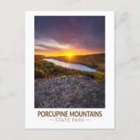 Porcupine Mountains State Park Michigan Watercolor