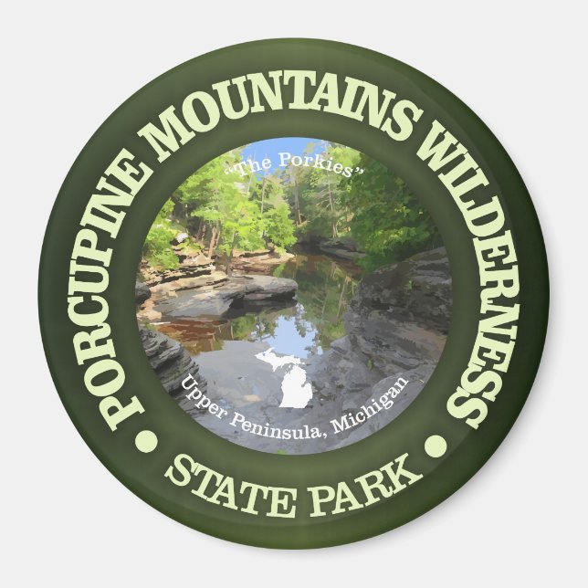 Porcupine Mountains Wilderness SP Magnet (Front)