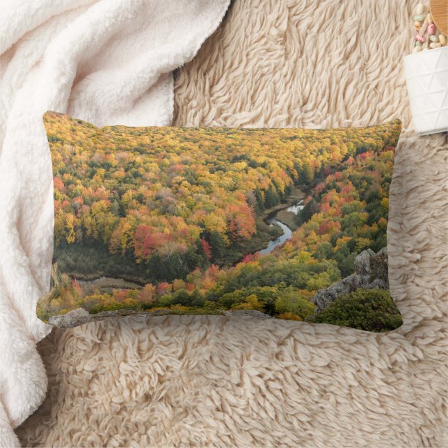 Porcupine Mountains Wilderness State Park Lumbar Cushion (Blanket)