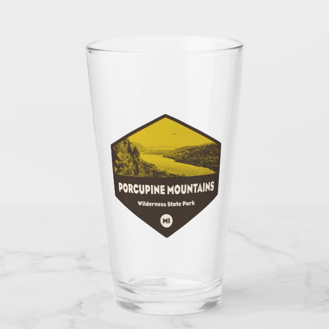 Porcupine Mountains Wilderness State Park Michigan Glass (Front)