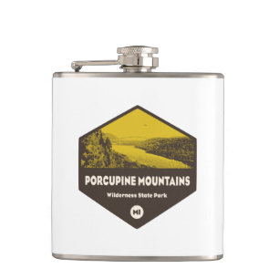 Porcupine Mountains Wilderness State Park Michigan Hip Flask