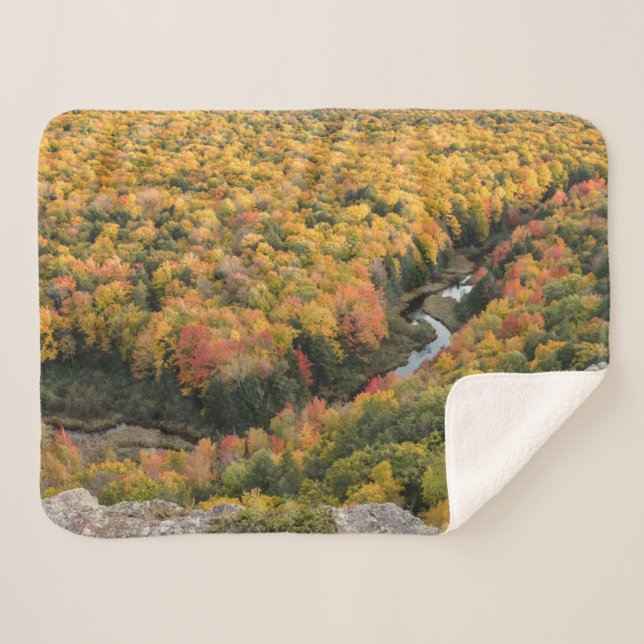 Porcupine Mountains Wilderness State Park Sherpa Blanket (Front (Horizontal))