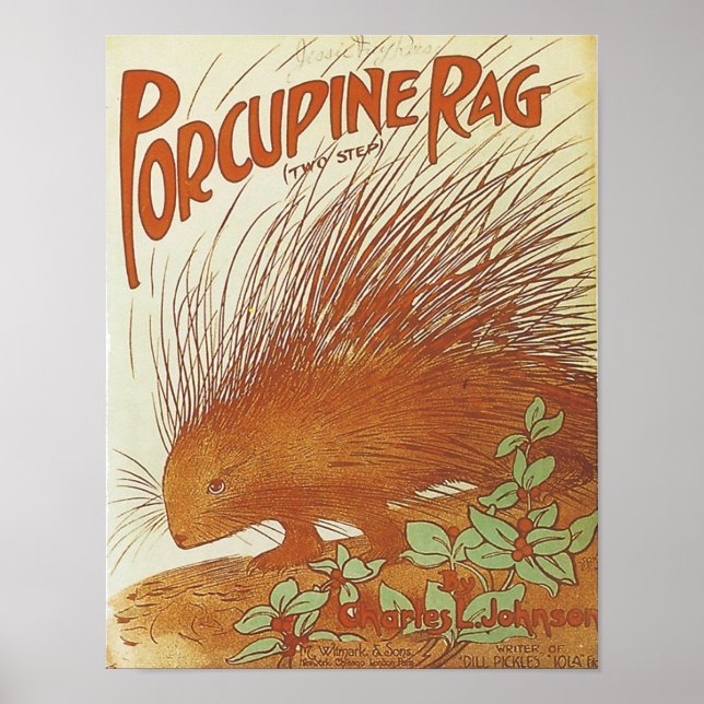 Porcupine Rag Vintage Songbook Cover Poster (Front)