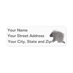 Porcupine Return Address Label
