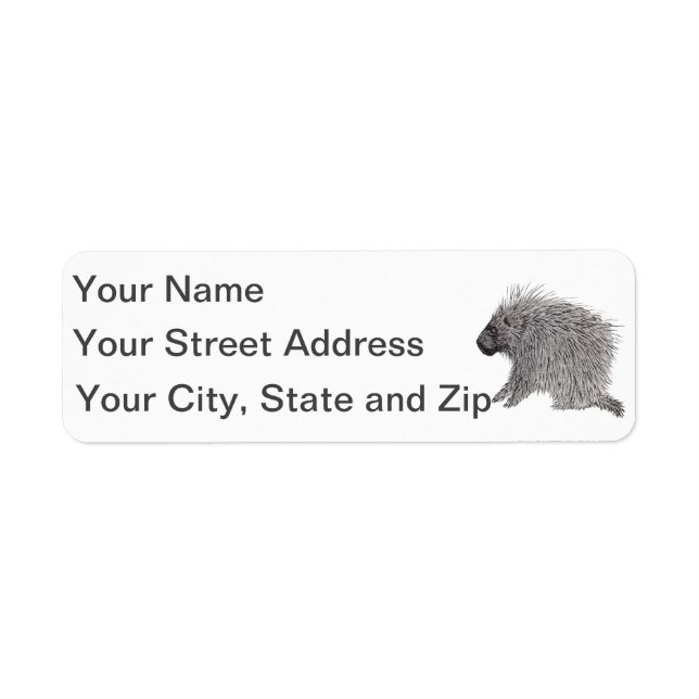 Porcupine Return Address Label (Front)