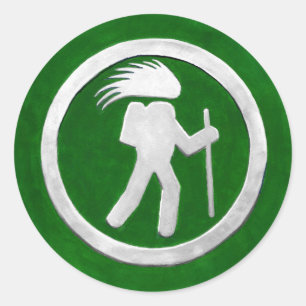 Porcupine Trail Marker Classic Round Sticker