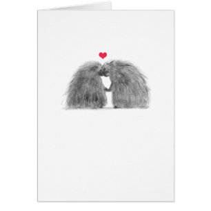 Porcupines in Love Anniversary Card