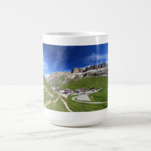 Pordoi pass and mountain coffee mug