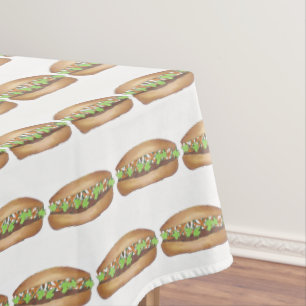 Pork Banh Mi Sandwich Vietnamese Food Foodie Chef Tablecloth