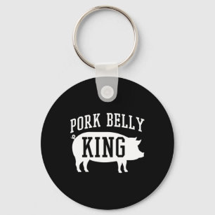 Pork Belly King Funny Byrbecue Key Ring