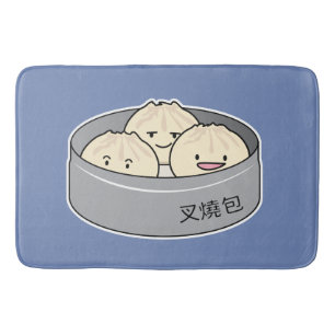 Pork Bun dim sum Chinese breakfast steamed bbq bun Bath Mat