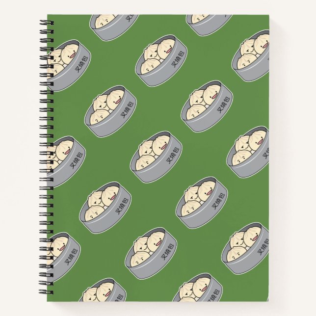 Pork Bun dim sum Chinese breakfast steamed bbq bun Notebook (Front)