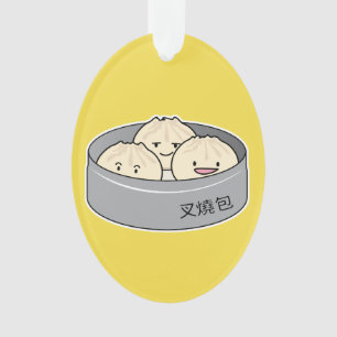 Pork Bun dim sum Chinese breakfast steamed bbq bun Ornament